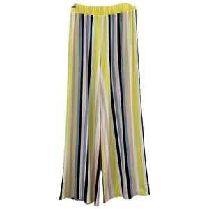 JW Style Women’s Striped‎ Multicolor Wide Leg Palazzo Pants  Sz S